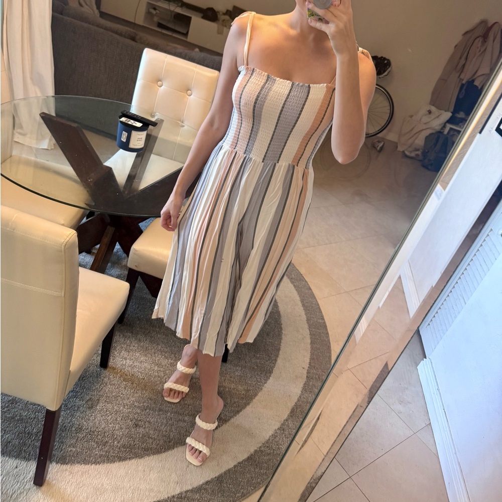 Beachy Striped Flowy Romper